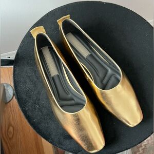 Franco Sarto Gold Metallic Ballet Flats